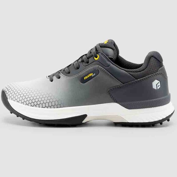 New! FITVILLE Men\'s Wide 11EW Extra Wide Men\'s SpeedEx V1 Haze Grey Golf Shoes